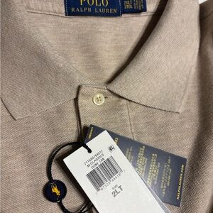 Polo by Ralph Lauren Men's Beige Polo Shirt